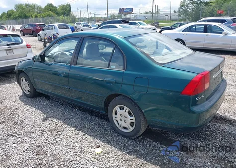 2002 Honda Civic Lx из США, поврежденный, VIN 1HGES16552L063333